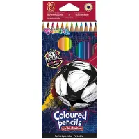 COLORINO Potloden, 12 Kleuren, Voetbal Thema