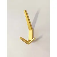 ATM Goud mat geborstelde kapstokhaak 3 haken - stijlvolle loft-look