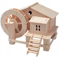 Sea-Land Houten 3D Watermolen Puzzel - 64 Stuks