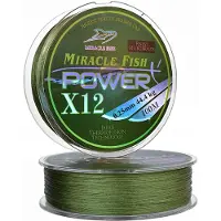MIRACLE FISH Power X12 Vislijn 0.25mm 44.4kg Groen - 100m