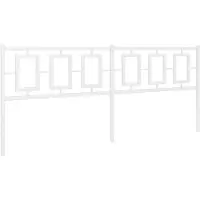 vidaXL Vervangend hoofdbord 193 cm metaal wit