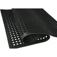 EDO Robuuste Rubberen Deurmat 80x120 cm met Opritten - Buiten
