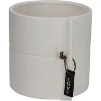 Kadax Keramiek Bloempot Bloempothoes voor Bloempotten 17 cm Rond Grijs