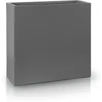 Polnix Grijze Rechthoekige Plantenbak van Glasvezel 55x60x28 cm - Lichtgewicht & Vorstbestendig