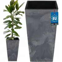 KOTARBAU Moderne Bloempot 32,5x32,5x61cm met Inzetstuk - Stijlvol Marengo