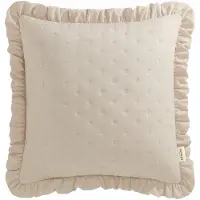 Room99 Decoratief Sierkussen Molly 45x45cm met Ruche - Crème