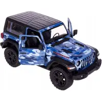 Trifox Kinsmart Jeep Wrangler Camo Metal Model Auto 1:34 Blauw