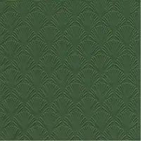 IHR Servet Luxe - 48x - 3-laags - met schub patroon - donker groen - 33 x 33 cm