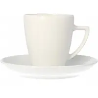 Lubiana Beata/Sonia Espressokopje met Schotel 100 ml Wit Porselein