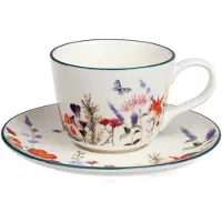 MPLCo Keramische Koffie- en Theekop met Schotel, 250ml, Pan Kwiatek