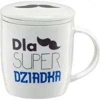 Dajar Super Opa Mok met Zeef en Deksel - 390ml Porselein