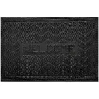 Epewex Zwarte rubberen deurmat 40x60 cm - Welkom