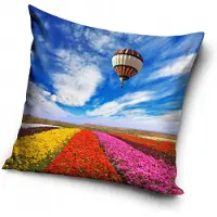 Carbotex Kussenhoes 40x40 cm - Ballonnen & Bloemen - Kinderkamer