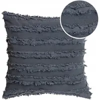 Domarex Decoratieve Kussenhoes 45x45cm Boho Katoen met Franje - Grijs