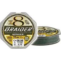 Konger Braider X8 Vlechtlijn Olive Green 0.06mm/10m