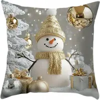 Fenix Decoratieve Kerst Sierkussenhoes 40x40cm - 3D Effect Fluweel