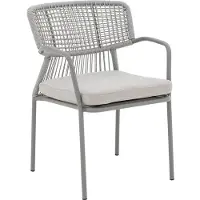 Goossens Tuinstoel Sestri - Buitenstof - bruin - 60 x 84 x 61 cm - Stapelbaar