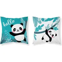 Mayamoo Kinderkussenhoes Katoen 40x40cm - Panda Wanda