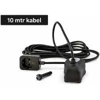 Crab Vlotter Sensor PRO - 10 meter kabel - tussenstekker - waterdetectie niveauschakeling voor dompelpomp - vloeistofniveau detectie - ideaal bij wateroverlast