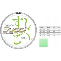 Dragon SUGOI Superthin PE Braid Vislijn 0.037mm 1.91kg 135m Felgroen