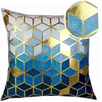 Domarex Decoratieve Kussenhoes Fluweel 40x40cm Glamour Ruit Glanzend