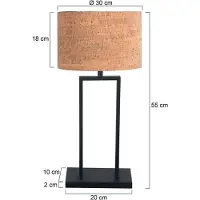 Steinhauer Tafellamp Stang met kurk kap Ø30cm