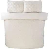 So Soft dekbedovertrek Check Teddy - crème - Lits-jumeaux (230x220 + 2st. 50x75 cm)