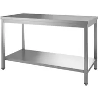 Gastro-Inox RVS werktafel met onderblad, 1500(l)x600(d)x850(h)mm