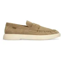 Manfield Beige suède loafers | Maat 43