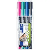 Staedtler Lumocolor permanent pen M 317 - Box met 4 kleuren