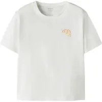 Name it KIDS T-shirt met backprint wit Meisjes Stretchkatoen Ronde hals - maat 122/128