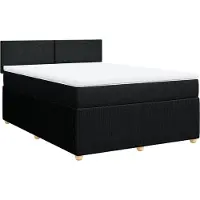 Syfax Boxspring met matras stof zwart 140x200 cm