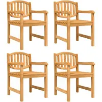 vidaXL Tuinstoelen 4 st 58x59x88 cm massief teakhout