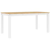 Syfax Eettafel Panama 160x80x75 cm massief grenenhout wit