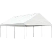 Syfax Prieel met dak 6,69x5,88x3,75 m polyetheen wit