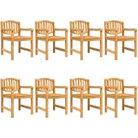 vidaXL Tuinstoelen 8 st 58x59x88 cm massief teakhout