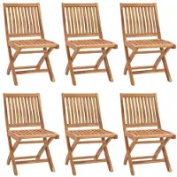 Syfax Klapstoelen 6 stuks van massief teakhout