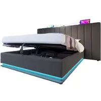 HAUSS SPOLE Kaptafel - Make-up Tafel Met Ganzkörperspiegel En LED Verlichting - 4-in-1 Met Hocker En Schubladen - 109x36x164 cm - Spaanplaat - Wit
