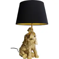 Kare Design tafellamp Happy Elefant, messing / goud, Woon-/ Eetkamer, Kunststof, Design, tafellamp