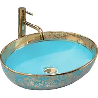 REA Opzetwastafel Margot Blue/gold