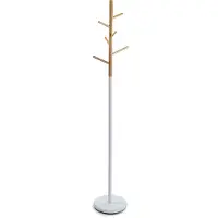Versa Klädhängare Versa Malmö Wit Zilverkleurig Hout MDF Escandinavo/Nórdico 28 x 171 x 28 cm