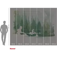 Komar Vliesbehang Digitale print vlies - Star Wars Endor Speeders - Afmeting 350 x 280 cm