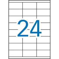 APLI witte etiketten Ft 70 x 36 mm (b x h), 2.400 stuks, 24 per blad (1298)