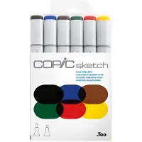 Copic Sketch Inktpatroon Bold Primaries 6 stuks