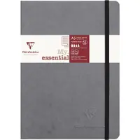 Clairefontaine 'Age Bag' Thread-Bound Notebook A5 Lined 192 Pages - Grey