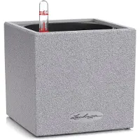 Lechuza CANTO Stone 14 - Plantenbak - met uitneembare binnenbak - met bewateringssysteem - ALL-IN-ONE set met LECHUZA-PON - steengrijs