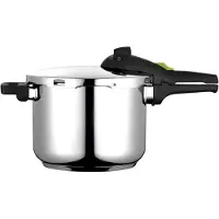 Fagor Rapid Xpress 6, snelkookpan met inductiebasis, 6 liter, super snel, roestvrij staal 18/10, 2 drukstanden, zilver