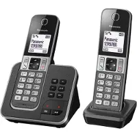 Panasonic KX-TGD322, DECT-telefoon, Luidsprekerfunctie, 120 contacten, Identificatie van de beller, SMS-ondersteuning, Zwart, Grijs