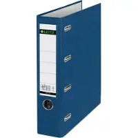 Leitz Dubbelmap 1012, 2 x A5, rugbreedte 75 mm, precisiehefboommechanisme, vak voor rugetiket, vingergat, polypropyleen, blauw, 5 st.