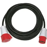 REV 0063201, verlengsnoer, 16A, zwart, 20.00 meter (0063201)